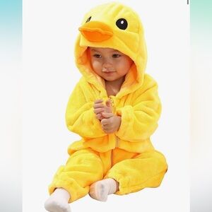 NEW TONWHAR Unisex Animal Onesie Costume Cartoon Animal Kids One Piece Romper